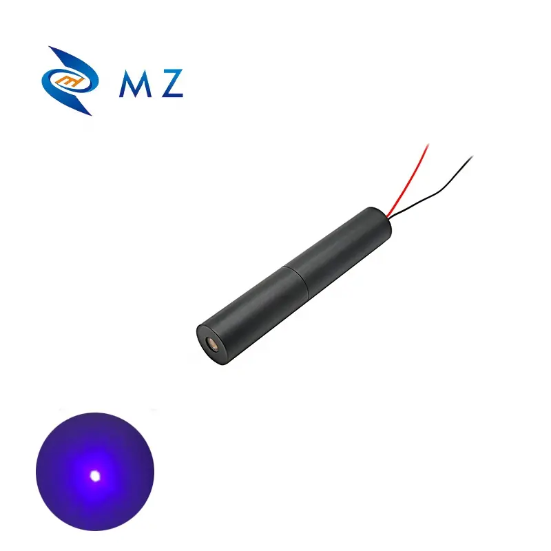 Hot bán nhỏ gọn d16x90mm 405nm 10/20/30/50/100mW duy nhất-chế độ Glass Lens màu xanh và violet UV Dot laser diode mô-đun công nghiệp