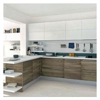Meubles en acier inoxydable de conception nouvelle pour la cuisine, poubelle suspendue pour armoire de cuisine, armoires de cuisine prêtes à l'emploi avec évier