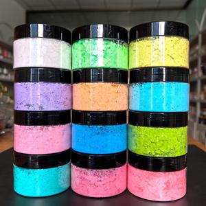 112g/Pot 4oz Paillettes roses en vrac, paillettes néon macaron, flacon à paillettes, paillettes épaisses pour globe à neige, gobelet - Product Image 1