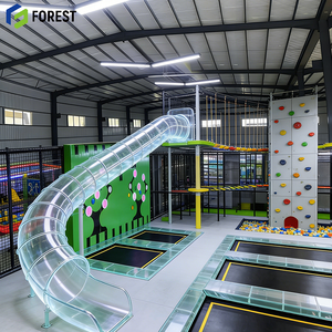 Arena de Trampolín con Estructura de Acero Prefabricada, Certificada por ASTM, Cancha de Dodgeball Resistente a la Intemperie, Aro de Baloncesto - Product Image 1