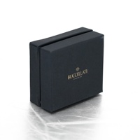 Grande boîte-cadeau de haute qualité avec logo personnalisé et couvercle de base Boîte d'emballage en carton haut et bas en papier noir pour robe de mariée