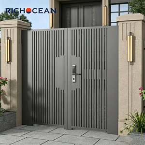RICHOCEAN Moderne Automatique Villa Jardin Porte Balcon Extérieur Porte Allée Coulissante Entrée Aluminium <span class=keywords><strong>Portail</strong></span> Électrique - Product Image 1