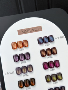 Noir Base Couleur Cat Eye Gel Polish <span class=keywords><strong>Deroi</strong></span> Lumineux Nail Cat Eye Gel Glow in Dark Gel Polish Cat Eye 12 Couleurs Set - Product Image 6