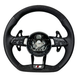 Volant en daim perforé de qualité supérieure pour <span class=keywords><strong>Audi</strong></span> R8 <span class=keywords><strong>RS</strong></span>, compatible avec <span class=keywords><strong>Audi</strong></span> R8 TT B8 B8.5 B9 R8 A3 A5 A6 A7, livraison directe - Product Image 1