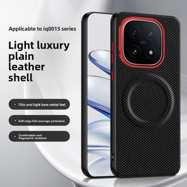 Professional Business Leather Case for IQOO 15/Z10 Turbo Pro/iQOO13 Phone Case Diamond Pattern Magnetic Protection Skin