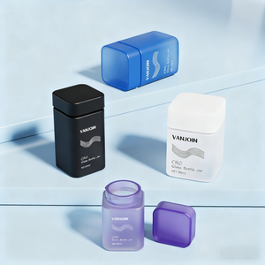 Lüks boş cam gıda tozu sağlık hap takviyesi şişe ambalajlama kare <span class=keywords><strong>c</strong></span> vitamini Serum kapsül hap şişeleri - Product Image 4