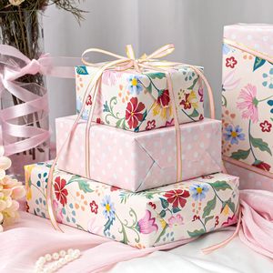 Floral Wrapping <b>Paper</b> Roll 17 In X 32.8 Ft Double Sided Recyclable Gift Craft Vintage Flower Design - Product Image 6