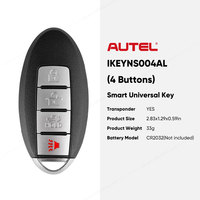 Clé à 4 boutons Autel IKEYNS004AL IKEY NS004AL pour Nissan, utilisée avec la machine de programmation et de copie de clés de voiture Altra KM100 IM508S IM608S II