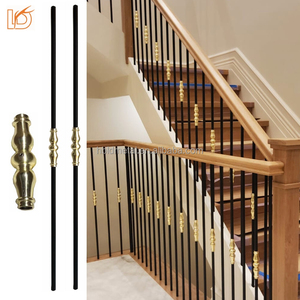 Maniglia in Ottone Elettroplaccato in Alluminio LD per Ringhiera Interna Rotonda in Metallo da 5/8 Pollici (YS-329) - Product Image 3