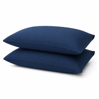 Taie d'oreiller en polyester brossé doux pour la peau avec fermeture à rabat, couleur unie, fournisseur de textiles en gros