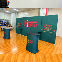 Stand d'exposition portable et pliable, respectueux de l'environnement, tailles personnalisées, cadre en alliage d'aluminium, toile tendue