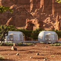 Dôme géodésique en verre transparent moderne, tente en polycarbonate, glamping en plein air, maison avec salle de bain, quatre saisons
