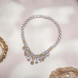 <span class=keywords><strong>Collier</strong></span> de soirée pour femme style <span class=keywords><strong>marocain</strong></span>, zircon de qualité 5A, laiton, bijoux de haute qualité, article très vendu à Dubaï - Product Image 2
