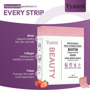 Suplemento Dietético de Alta Calidad de Marca Privada con Biotina, Colágeno y Ácido Fólico en Tiras Orales para la Salud de la Piel y el Cabello - Product Image 3