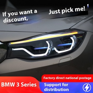 ไฟหน้ารถยนต์สำหรับ F34 ซีรีส์ 3 แบบ LED ปี 2013-2020 พร้อมไฟ DRL ไฟเลี้ยว อุปกรณ์เสริมสำหรับตกแต่ง ชุดไฟหน้าครึ่งดวง - Product Image 4