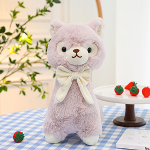 Peluche <span class=keywords><strong>di</strong></span> Alpaca Carino, Morbido Pupazzo con Fiocco Decorativo, Regalo <span class=keywords><strong>di</strong></span> Compleanno per Bambini, Decorazione per Casa, Camera da Letto, Divano <span class=keywords><strong>e</strong></span> Oggetto da Collezione - Product Image 3