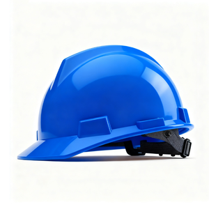 หมวกนิรภัยในการก่อสร้างสีน้ำเงินพร้อมการเสริมแรงทางวี-ซี่โครงแบบคลาสสิกซับในผ้าที่ทนทานต่อการใช้งานในอุตสาหกรรม - Product Image 1