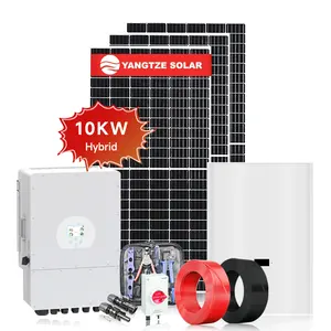 with hybrid inverter and lithium battery solar panel for 8kw 10kw 20kw solar power system home