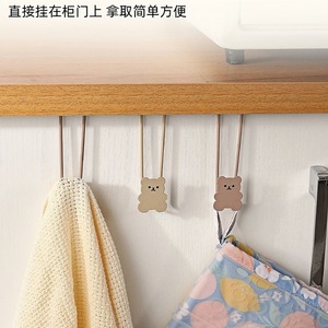 Ganchos creativos para puerta, sin taladro, colgadores de almacenamiento extraíbles para dormitorio, cocina, oficina, forma rectangular - Product Image 4