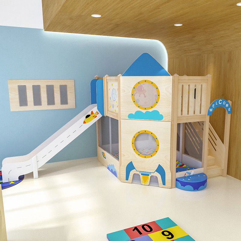 Loft garderie Blue Rocket pour enfants