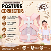 Correcteur de posture pour enfants, design de rappel discret, maille 3D respirante, réglable, léger, pour l'école, les études et le quotidien