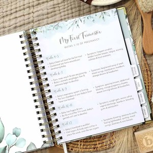 Planificador de Embarazo Semanal y Mensual A5 Personalizado, Diario Espiral con Bolsillo <span class=keywords><strong>para</strong></span> Recuerdos, <span class=keywords><strong>Libro</strong></span> de Recuerdos <span class=keywords><strong>para</strong></span> Mamás y Pequeños - Product Image 2