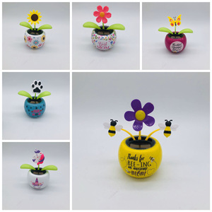Solar Powered Unicorn <b>Plant</b> Desk Decor With <b>Light</b> Up Base For Office Or Home Gift - Product Image 5