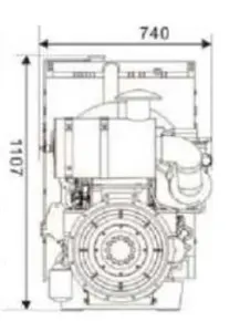 Moteur diesel EVOL pour groupes électrogènes 1006TG2A Pompe en ligne turbocompressée haute densité de puissance faible consommation de carburant