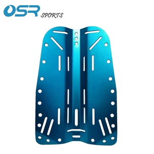 Pelat Belakang Aluminium untuk Scuba Diving, Tebal 3mm, 11 inci (28cm) Jarak Tengah ke Tengah, untuk Olahraga Air dan <span class=keywords><strong>Harness</strong></span> Diving - Product Image 2