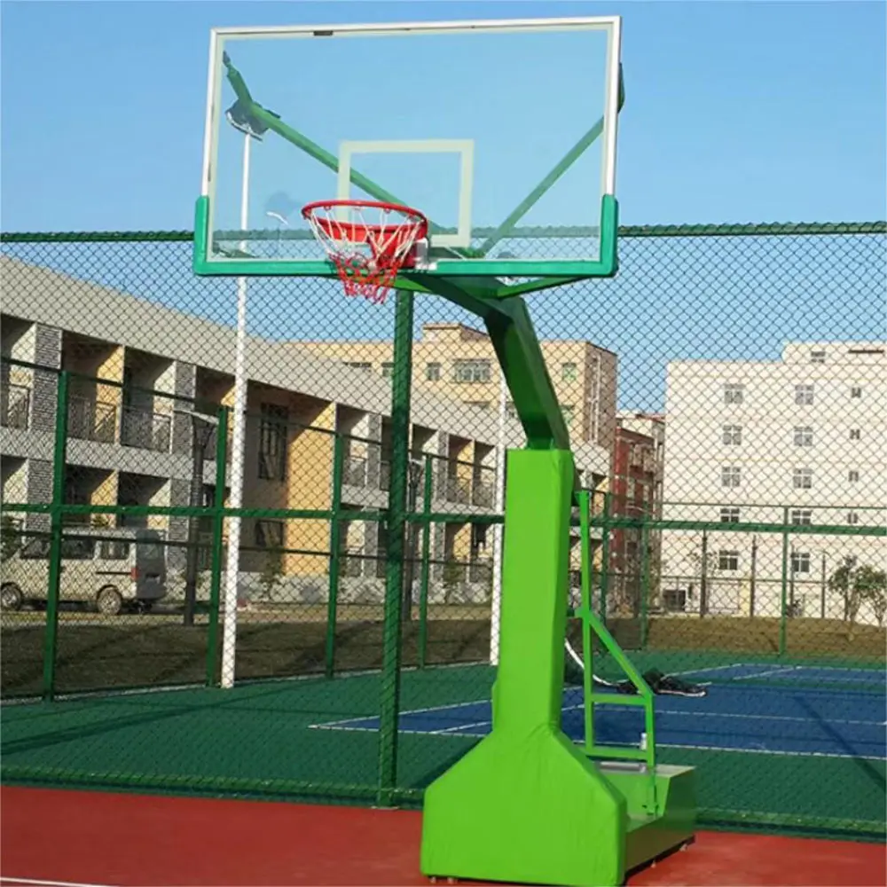 백보드 피트니스가있는 높이 조절 가능한 농구 스탠드 클럽 휴대용 농구 후프 스탠드