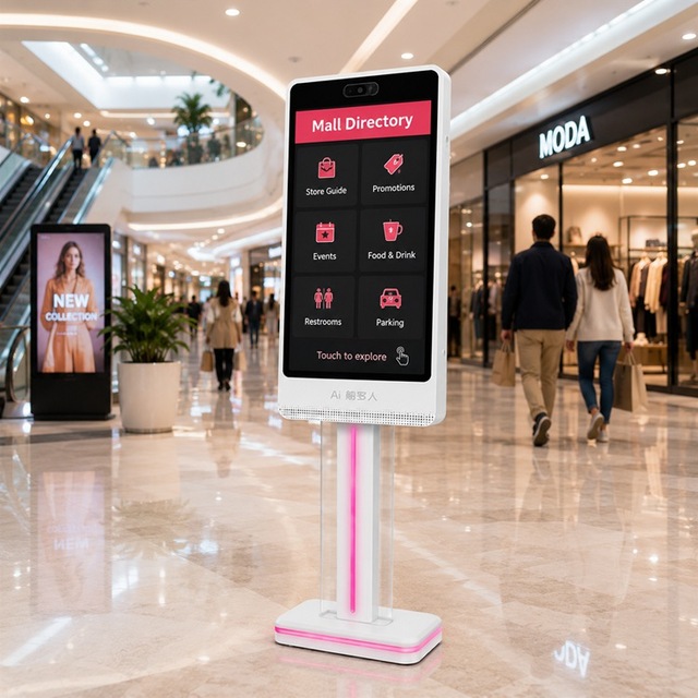 32 Inch Floor Standing LED Light LCD Interactive Touch Screen Kiosk Mall Directory Digital Signage Advertising Display Player