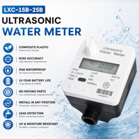Compteur d'eau ultrasonique domestique IP68 en nylon, type impulsion, 15mm 25mm, pour la mesure du débit d'eau, prix de gros