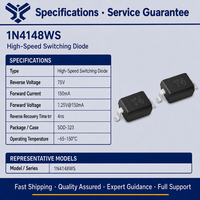 Nouvelle Diode de Commutation Rapide Originale 1N4148WS SOD-323 T4 75V 150mA 1.25V Trr 4ns SMD, Diode de Signal Haute Vitesse, Conforme RoHS, En Stock