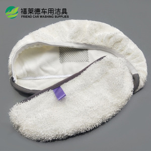 Guante de microfibra blanco para lavado de coches, toalla tipo mopa para limpieza de vehículos, de la marca Friend Car Washing Supplies - Product Image 4