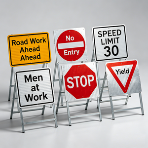 Panneaux de signalisation routière réfléchissants Zhentu RedSouth de troisième qualité, imprimés numériquement, panneaux d'avertissement <span class=keywords><strong>routier</strong></span> blancs, taille personnalisée - Product Image 5