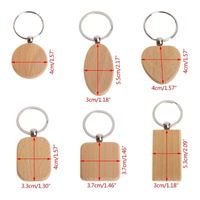 Porte-clés et porte-clés en bois vierges de luxe personnalisables DIY, supports de sublimation, impression UV, gravure laser, cadeaux promotionnels