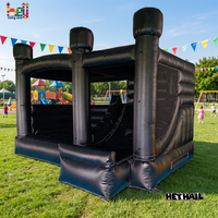 Nouvelle structure gonflable noire d'extérieur, château gonflable pour saut et rebondissement, structure gonflable blanche pour mariage et fête