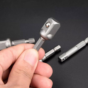 Baolian Hex Shank To Square Connector Socket Adapter Rod For Electric Wrench Drill Chromium Vanadium Steel Bearing - Product Image 1