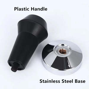Prensador de Café Reutilizable Personalizado con Mango de Metal y Plástico, Base Plana de 51mm/53mm/58mm para Espresso - Product Image 3