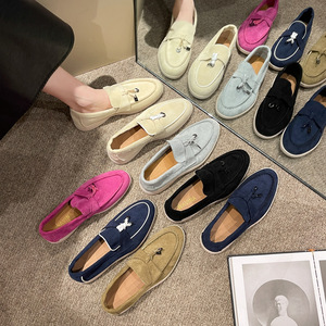 <span class=keywords><strong>Mocasines</strong></span> de <span class=keywords><strong>Mujer</strong></span> 2026 Otoño Nuevos Sólidos Duraderos Talla Grande Suela Blanda Sin Cordones Estilo Europeo Americano Casual Zapatos Planos de Punta Redonda - Product Image 3