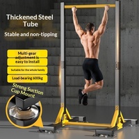 Barre de traction autoportante, station de dips, équipement de gym à domicile, barre de traction et de dips réglable en hauteur pour l'entraînement des adultes