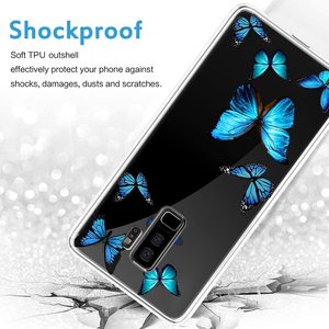 Custodia protettiva in TPU trasparente per telefono con motivo a farfalla blu per <span class=keywords><strong>Samsung</strong></span> <span class=keywords><strong>Galaxy</strong></span> <span class=keywords><strong>S9</strong></span> <span class=keywords><strong>Plus</strong></span> - Product Image 6