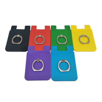 Titulaire de carte de crédit de téléphone portable, pochette d'autocollant de porte-carte d'identité de silicone pour le téléphone portable