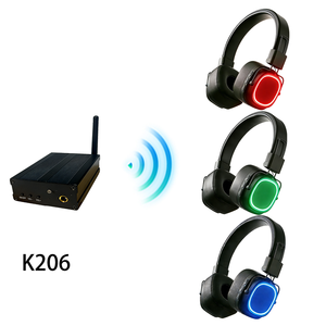 Auriculares Inalámbricos <span class=keywords><strong>para</strong></span> Discoteca Silenciosa de 20KHz con LED, Auriculares Supraaurales <span class=keywords><strong>para</strong></span> Fiestas, Conferencias, Plug & Play, Conjunto Expandible de Auriculares Múltiples - Product Image 1
