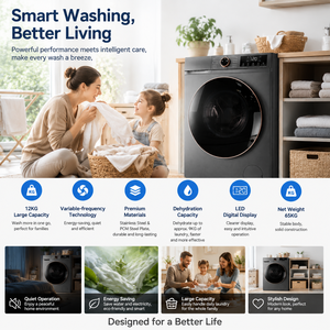 <span class=keywords><strong>Lavadora</strong></span> de Gran Capacidad con Motor <span class=keywords><strong>Inverter</strong></span> de Frecuencia Variable, Totalmente Automática, con Tambor de Acero Inoxidable y Pantalla LED - Product Image 4