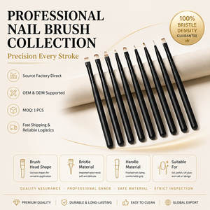 Ensemble de pinceaux pour gel UV acrylique, multifonction, pour estompage ombré, peinture précise, outil pour salon de manucure professionnel, manucure DIY - Product Image 1