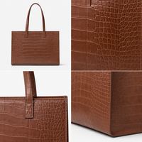 Fabricant de sac fourre-tout marques OEM dames mode grande main en cuir véritable sac fourre-tout à bandoulière pour les femmes
