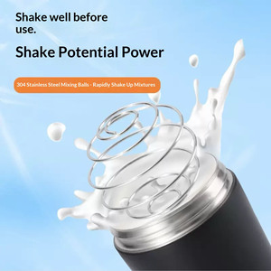 Bouteille <span class=keywords><strong>shaker</strong></span> sport isotherme en acier inoxydable, anti-fuite, avec couvercle à clapet, pour le camping en plein air, la conduite, les trajets domicile-travail - Product Image 3