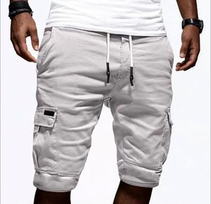 Pantalones cortos tipo cargo de verano para hombre, 100% algodón, lisos, con múltiples bolsillos, talla grande, deportivos, informales - Product Image 2