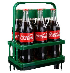 Support carré en PP pour 6 bouteilles de vin – Écologique, idéal pour les bars, restaurants, fêtes et camping – Meilleure vente - Product Image 1